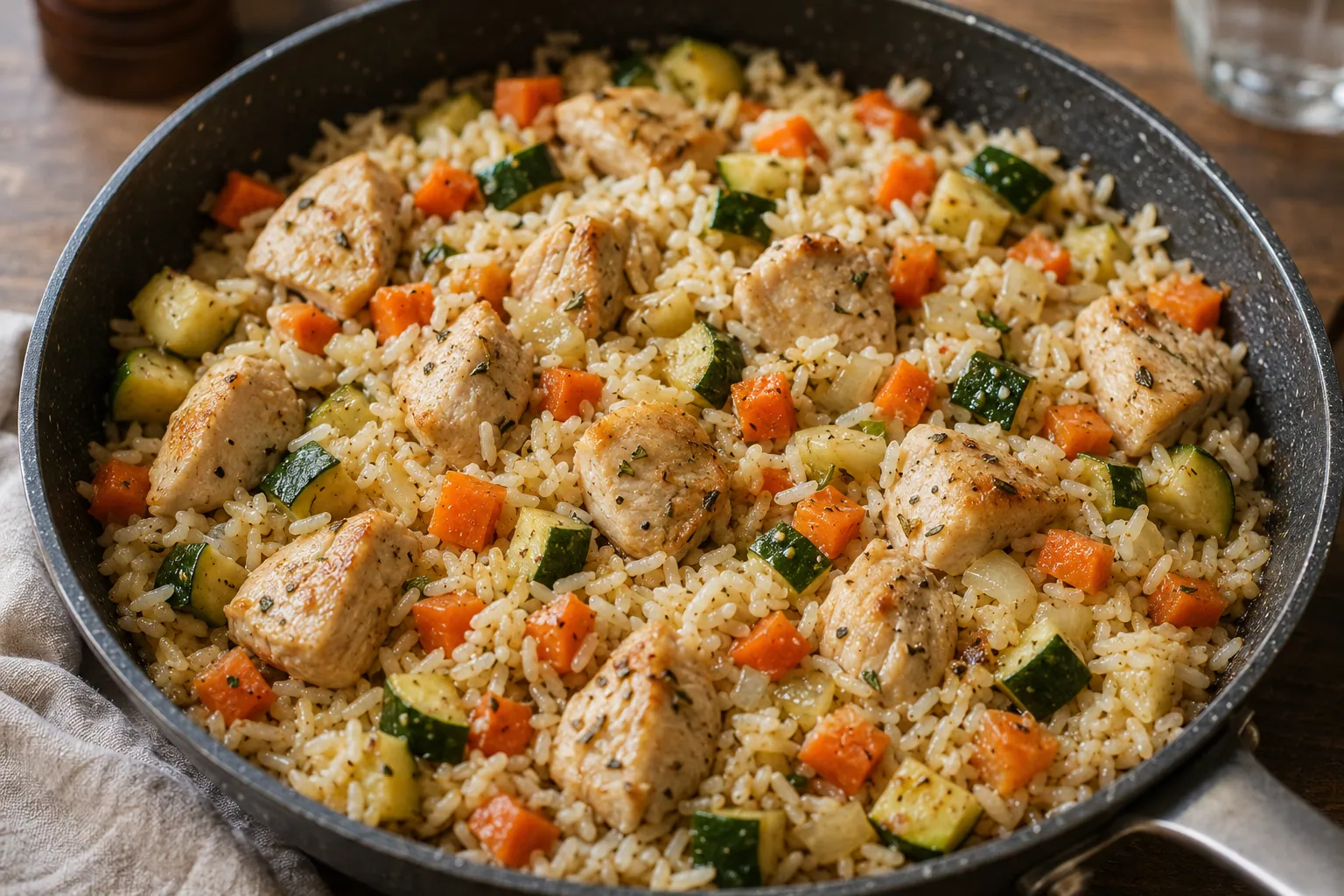 Chicken, rice and vegetables