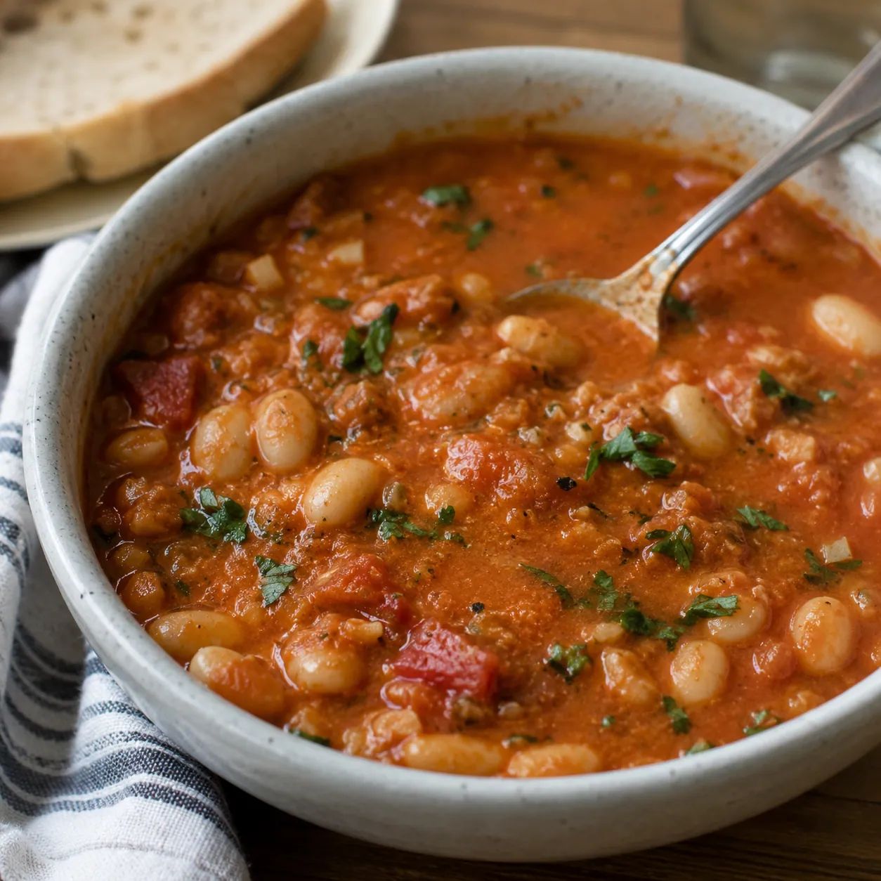 Tomato and white bean soup